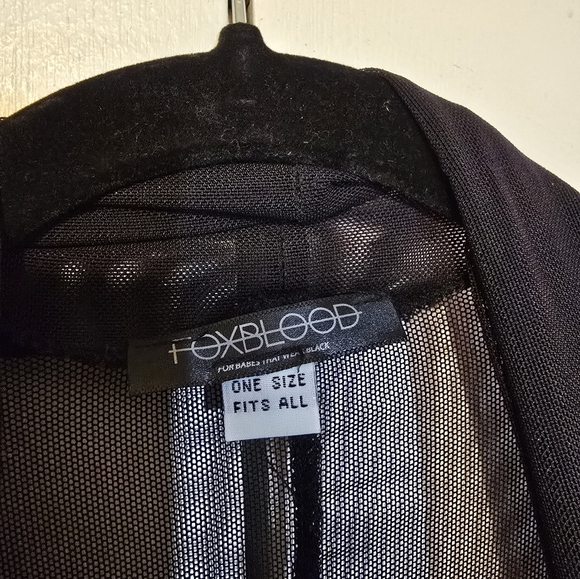 Foxblood mesh open front caftan OS - Picture 2 of 4